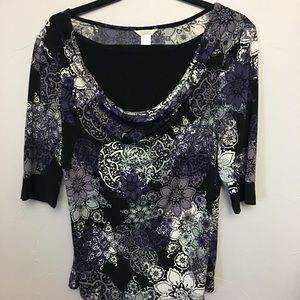 Christopher & Banks 3/4 sleeve business casual top